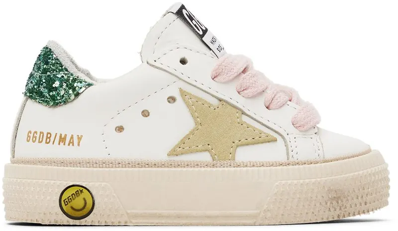 Golden Goose Baby White May Sneakers (GJF00112.F003302.11241)