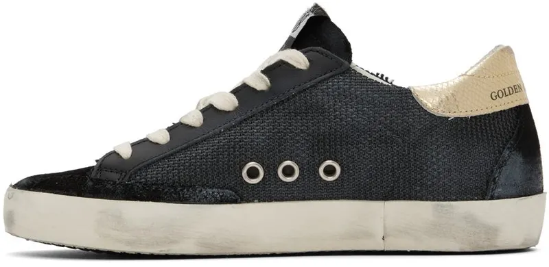Golden Goose Black Super-Star Low-Top Sneakers (GWF00102.F003177.90329)
