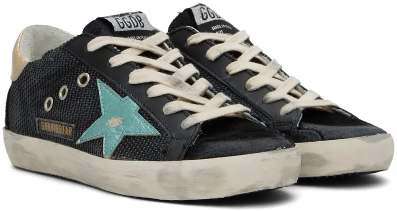 Golden Goose Black Super-Star Low-Top Sneakers (GWF00102.F003177.90329)