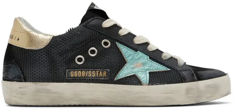 Golden Goose Black Super-Star Low-Top Sneakers (GWF00102.F003177.90329)
