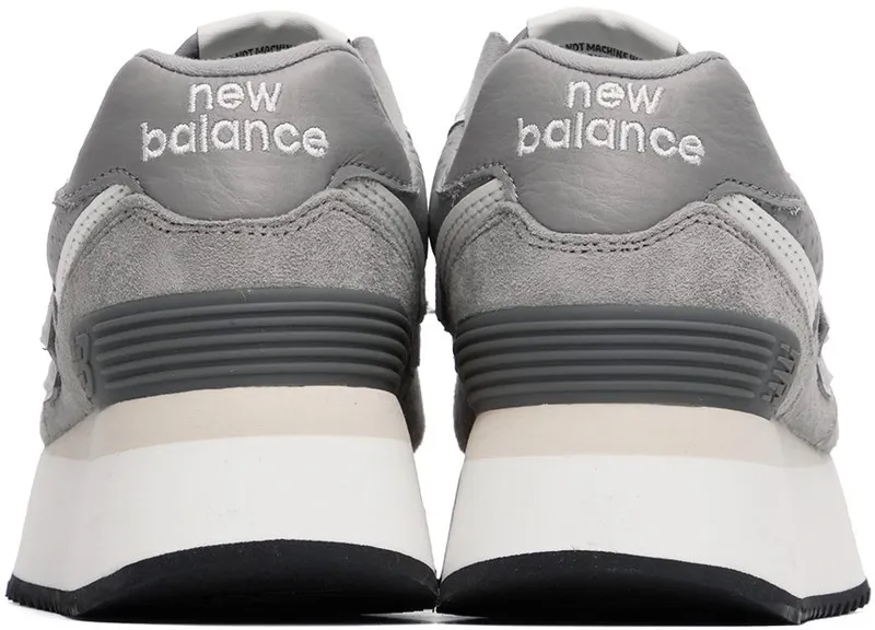 New Balance Gray 574+ Sneakers (WL574ZBA)