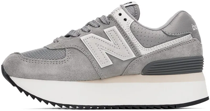 New Balance Gray 574+ Sneakers (WL574ZBA)