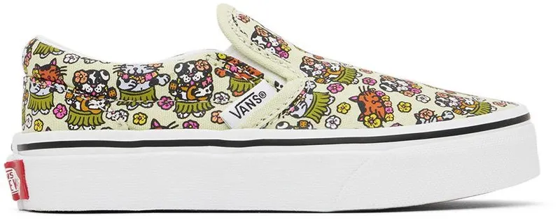 Vans Kids Green Animals Classic Slip-On Little Kids Sneakers (VN0A7Q5GBDD)
