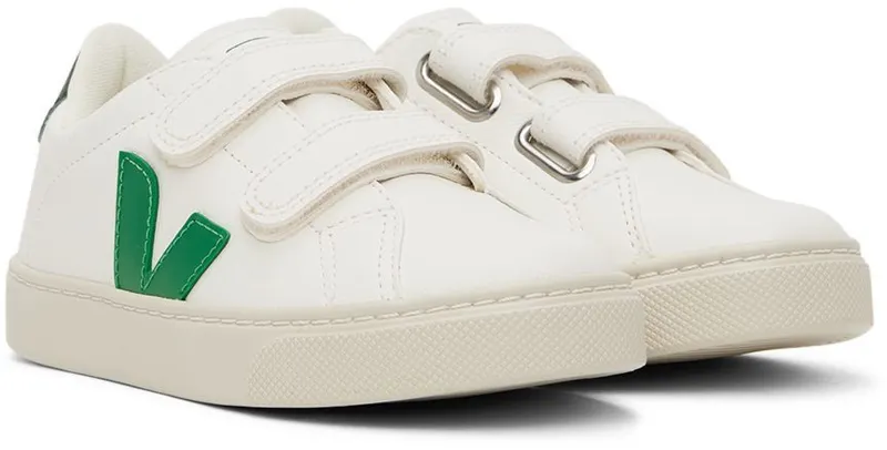 VEJA Kids White & Green Esplar Sneakers (SV0502999C)