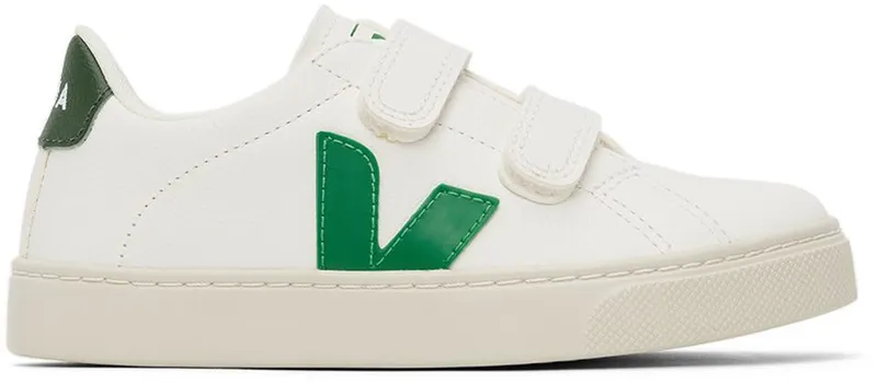 VEJA Kids White & Green Esplar Sneakers (SV0502999C)