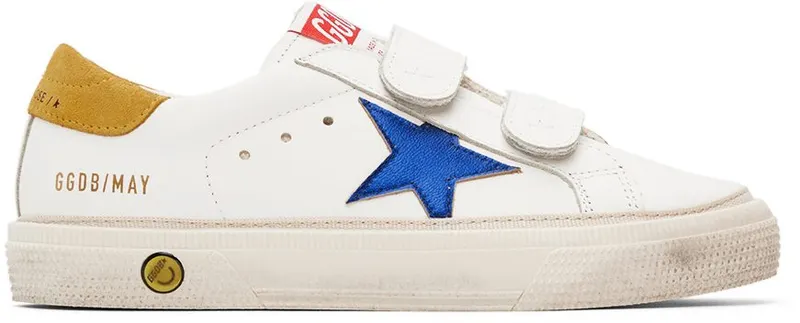 Golden Goose Kids White May School Sneakers (GYF00198.F003292.11208)