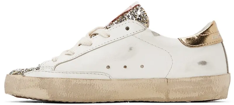 Golden Goose Kids White Super-Star Sneakers (GYF00101.F003318.10358)