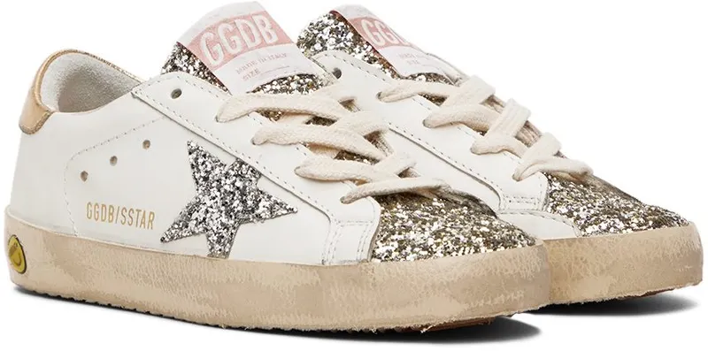 Golden Goose Kids White Super-Star Sneakers (GYF00101.F003318.10358)