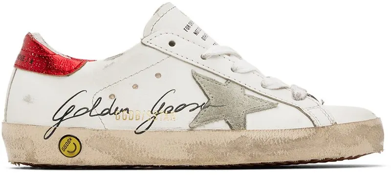 Golden Goose Kids White Super-Star Sneakers (GYF00101.F003315.11222)