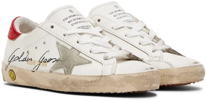 Golden Goose Kids White Super-Star Sneakers (GYF00101.F003315.11222)