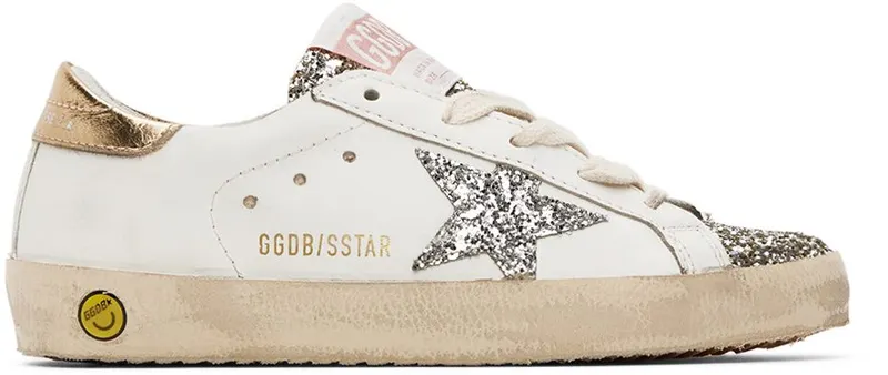 Golden Goose Kids White Super-Star Sneakers (GYF00101.F003318.10358)