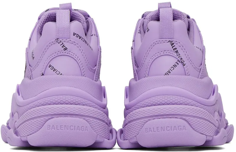 Balenciaga Purple Triple S Allover Logo Sneakers (524039 W2FA1)