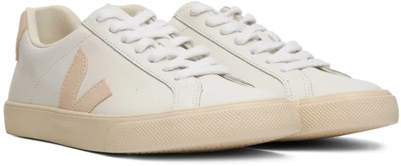 VEJA White & Beige Esplar Sneakers (EO0202335)