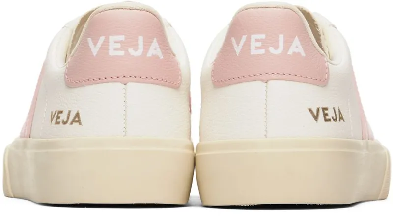 VEJA White & Pink Campo Sneakers (CP0502606)