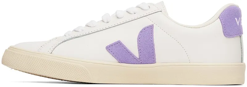 VEJA White & Purple Esplar Sneakers (EO0202968)