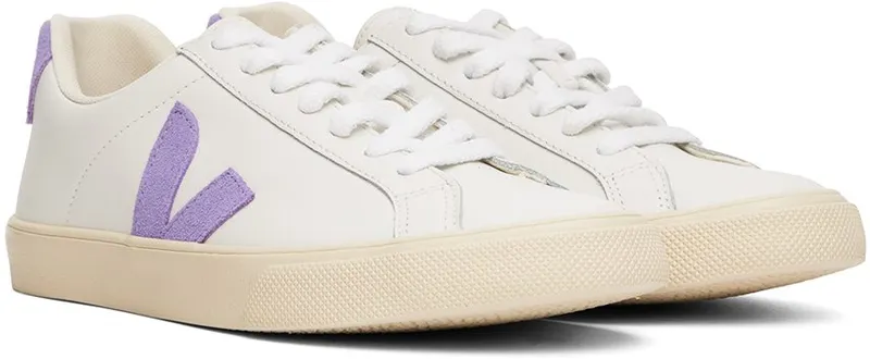 VEJA White & Purple Esplar Sneakers (EO0202968)
