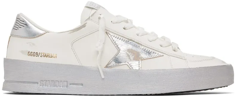 Golden Goose White & Silver Stardan Sneakers (GMF00128.F002187.80185)