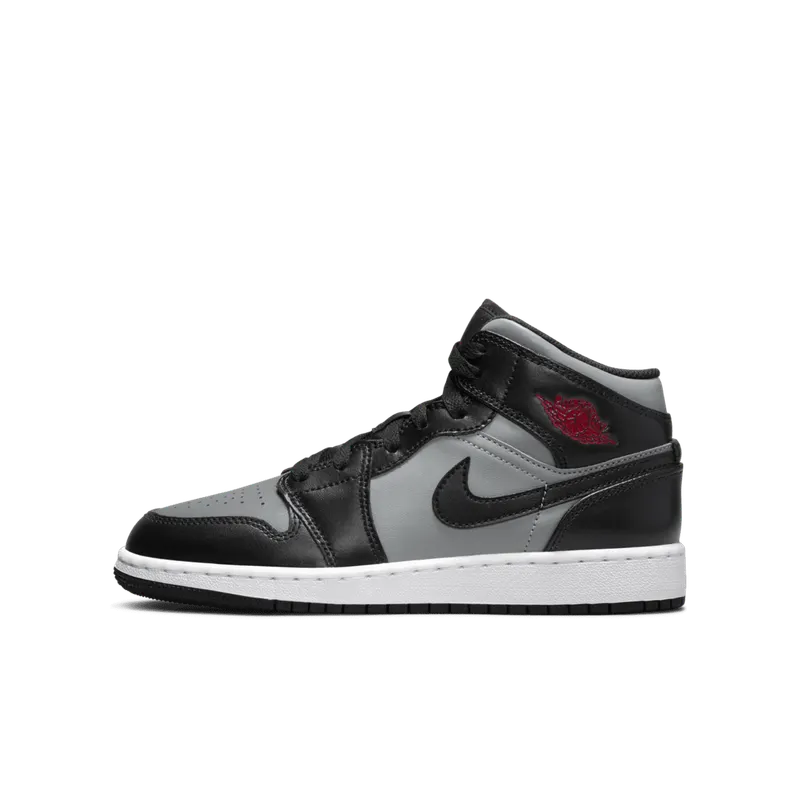 Air Jordan 1 Mid Shadow Red (GS) (554725-096)
