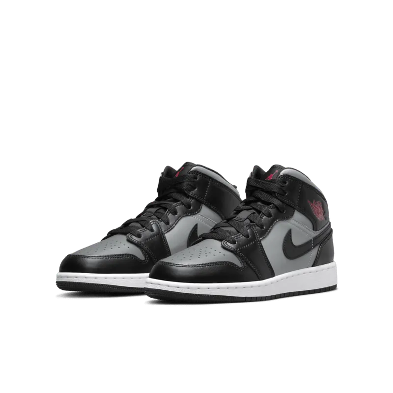 Air Jordan 1 Mid Shadow Red (GS) (554725-096)