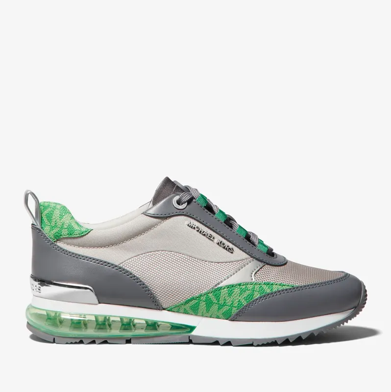 Michael Kors MK Allie Stride Extreme Mixed-Media Trainer – Palm Multi (43R3ALFS1D-6392)
