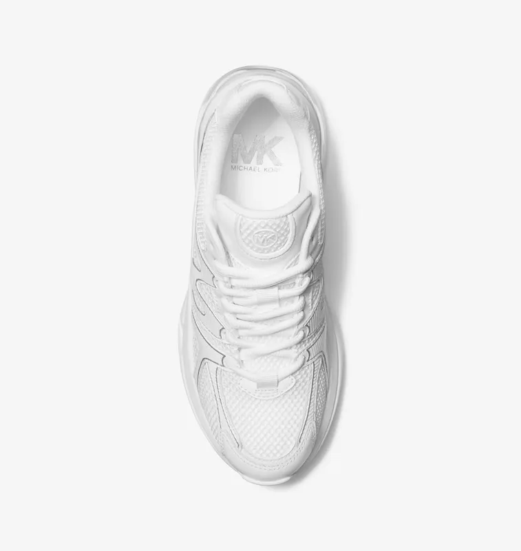 Michael Kors MK Kit Extreme Mesh and Leather Trainer – Optic White (43S3KIFS1D-1999)