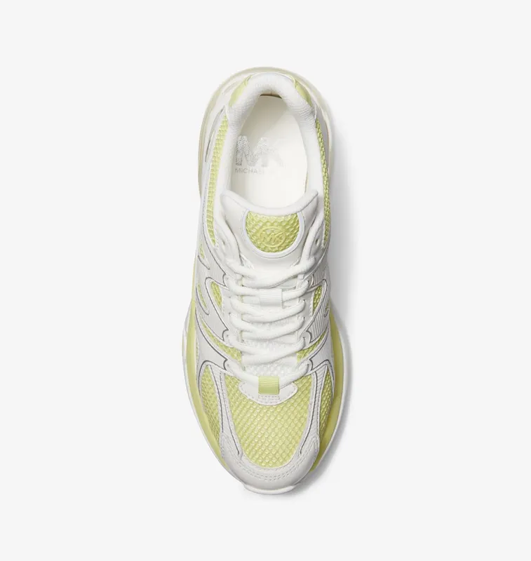 Michael Kors MK Kit Extreme Mesh and Leather Trainer – Yuzu Multi (43S3KIFS1D-9752)