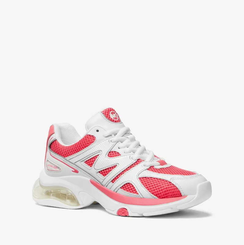 Michael Kors MK Kit Extreme Mesh and Leather Trainer – Geranium Multi (43S3KIFS1D-9753)