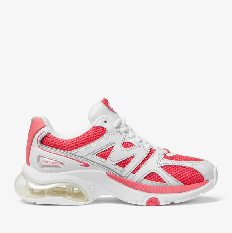 Michael Kors MK Kit Extreme Mesh and Leather Trainer – Geranium Multi (43S3KIFS1D-9753)