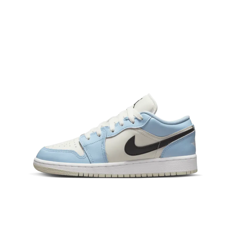 Air Jordan 1 Low ‘White / Ice Blue / Black’ (554723-401)