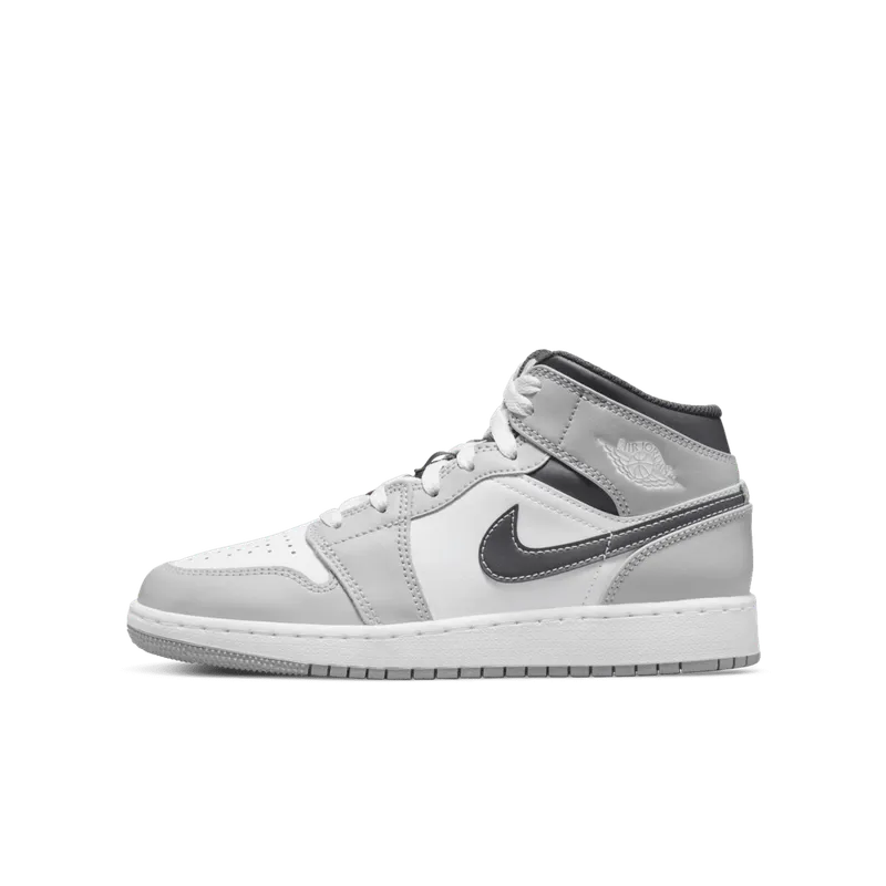 Air Jordan 1 Mid GS Smoke Grey Black (554725-078)