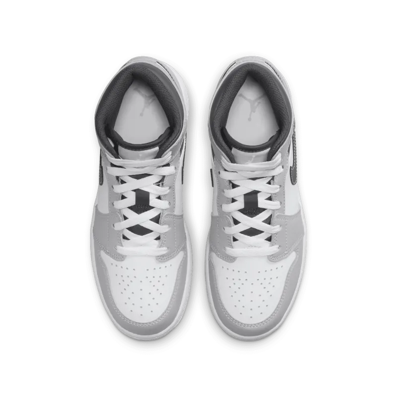Air Jordan 1 Mid GS Smoke Grey Black (554725-078)