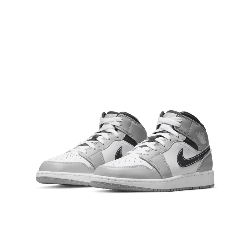 Air Jordan 1 Mid GS Smoke Grey Black (554725-078)