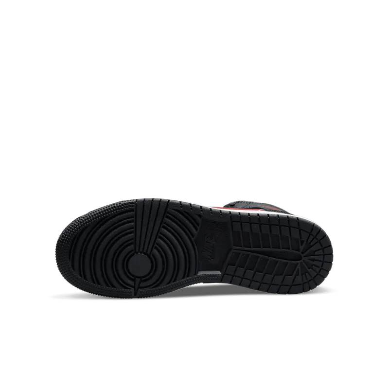 Air Jordan 1 Mid GS Bred Toe White (554725-079)