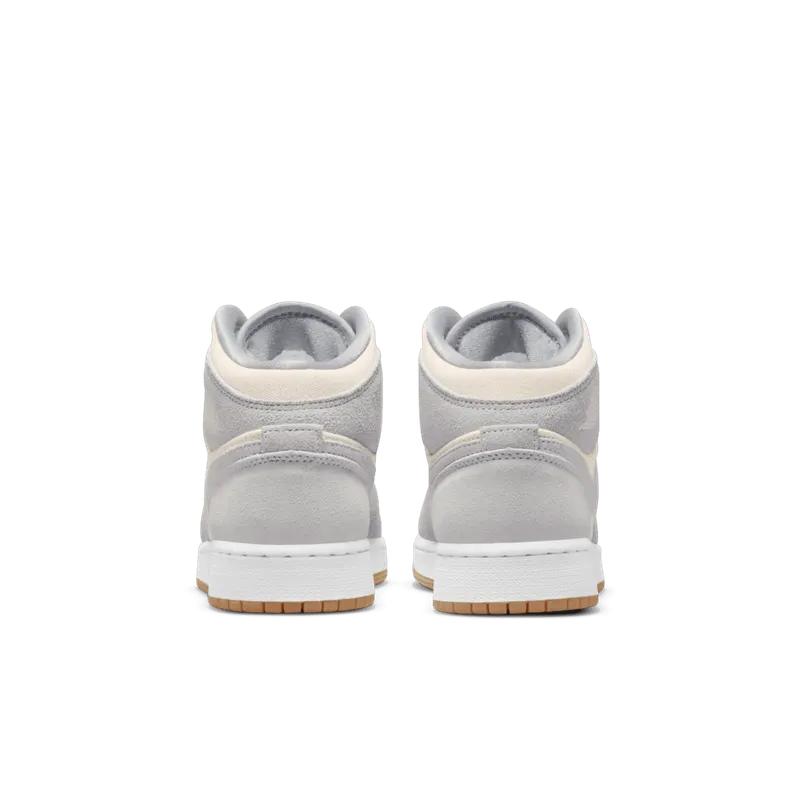 Air Jordan 1 Mid SE Coconut Milk Particle Grey (GS) (DN4346-100)