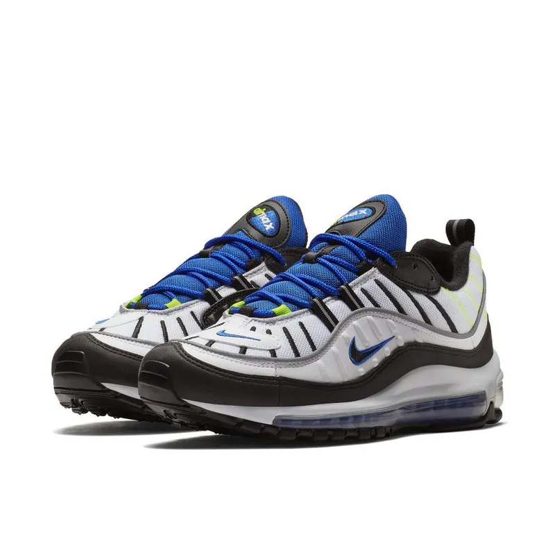 Nike Air Max 98 ‘White & Black & Racer Blue’ (640744-103)