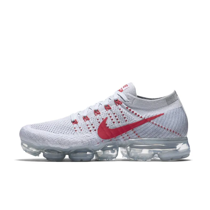 Nike Air VaporMax Flyknit ‘Pure Platinum & University Red’ (849558-006)