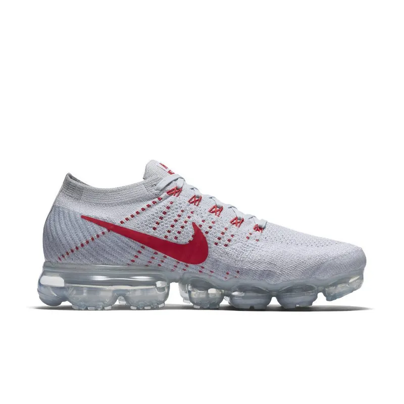 Nike Air VaporMax Flyknit ‘Pure Platinum & University Red’ (849558-006)