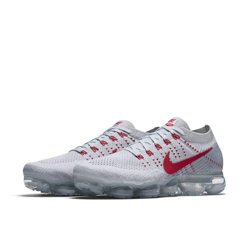 Nike Air VaporMax Flyknit ‘Pure Platinum & University Red’ (849558-006)