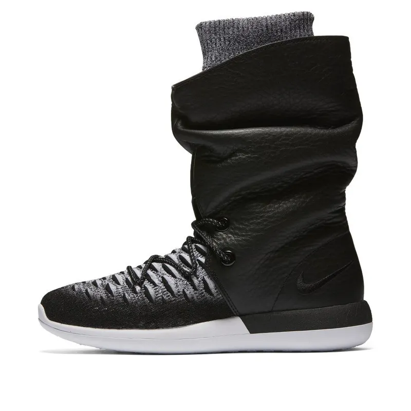Nike Roshe Two Flyknit Hi Sneakerboot ‘Black & White’ (861708-002)