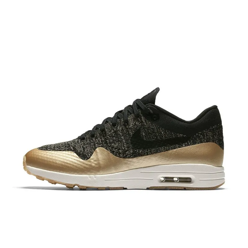 Nike Air Max 1 Ultra 20 Flyknit Metallic ‘Black & Metallic Gold’ (881195-001)