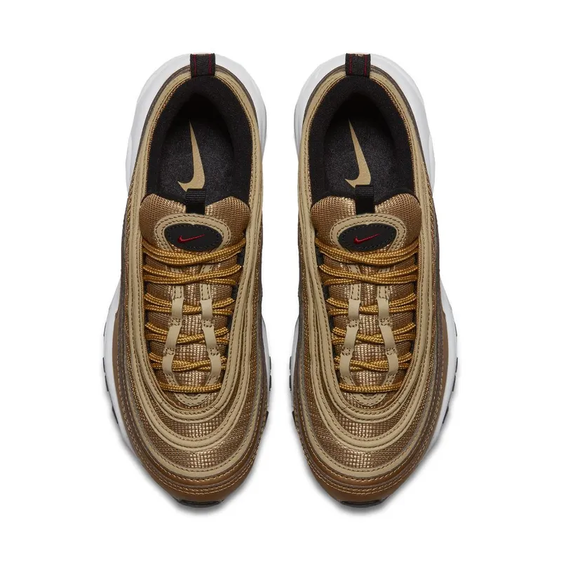 Nike Air Max 97 OG QS ‘Metallic Gold/White/Black/Varsity Red’ (885691-700)
