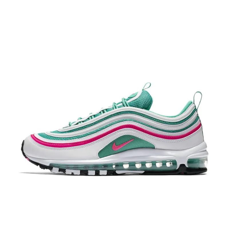 Nike Air Max 97 ‘White & Kinetic Green & Pink Blast’ (921826-102)