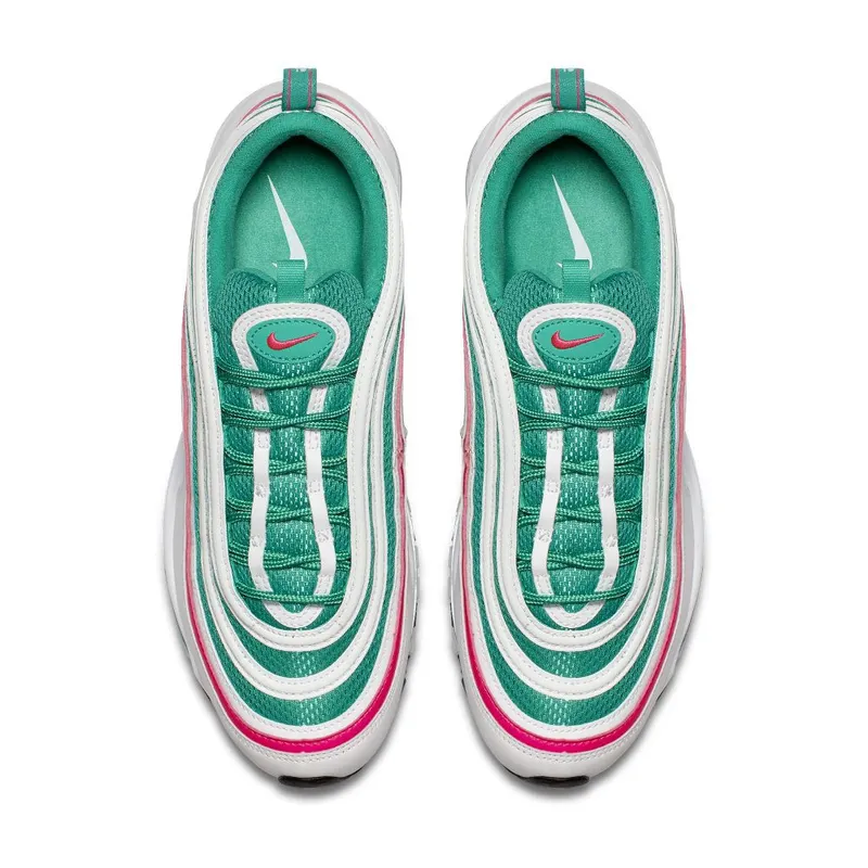 Nike Air Max 97 ‘White & Kinetic Green & Pink Blast’ (921826-102)