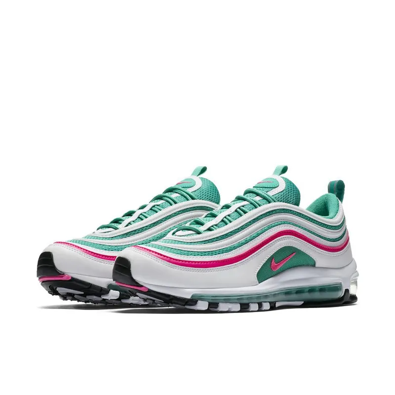 Nike Air Max 97 ‘White & Kinetic Green & Pink Blast’ (921826-102)