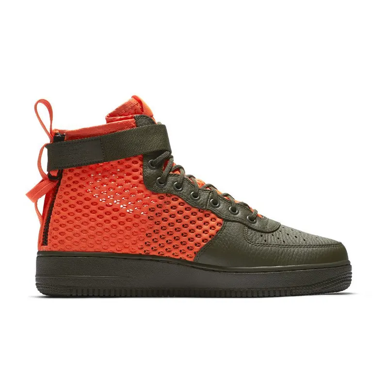Nike SF Air Force 1 Mid QS ‘Cargo Khaki & Total Crimson’ (AA7345-300)