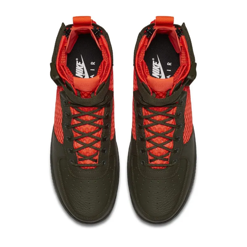 Nike SF Air Force 1 Mid QS ‘Cargo Khaki & Total Crimson’ (AA7345-300)