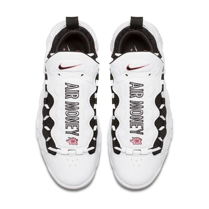 Nike Air More Money ‘White & Black & Coral Chalk’ (AJ2998-101)