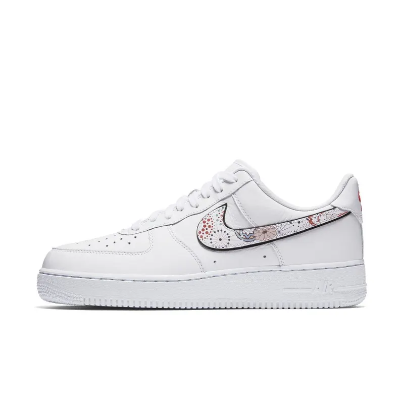 Nike Air Force 1 ’07 LNY ‘White & Habanero Red’ (AO9381-100)