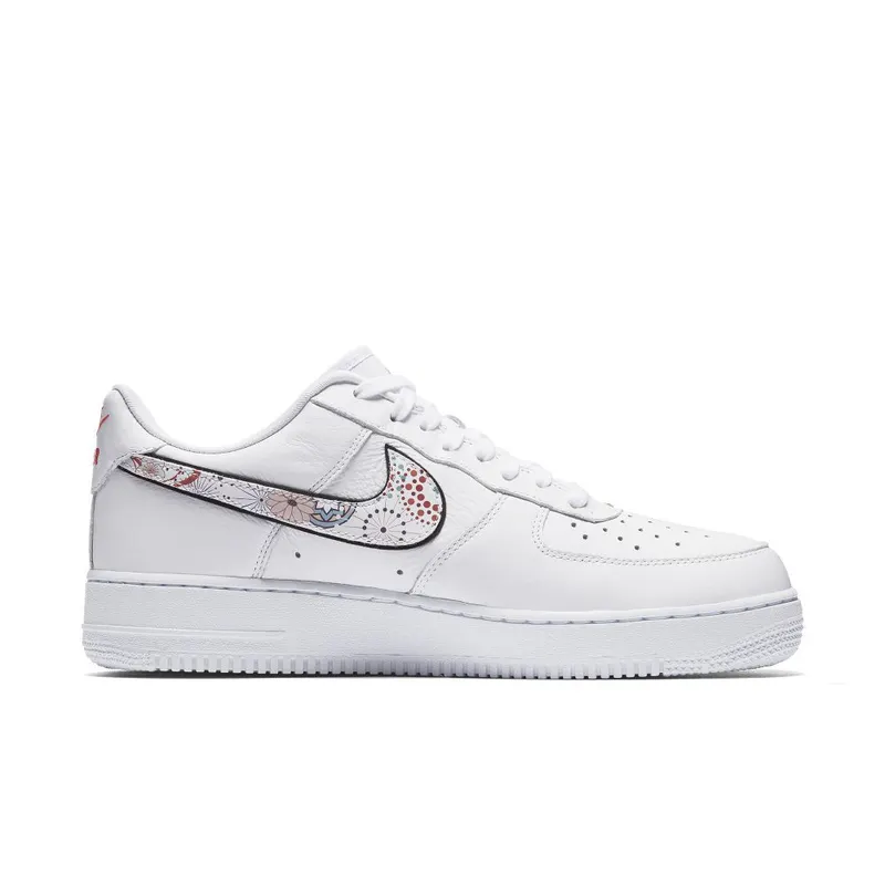 Nike Air Force 1 ’07 LNY ‘White & Habanero Red’ (AO9381-100)