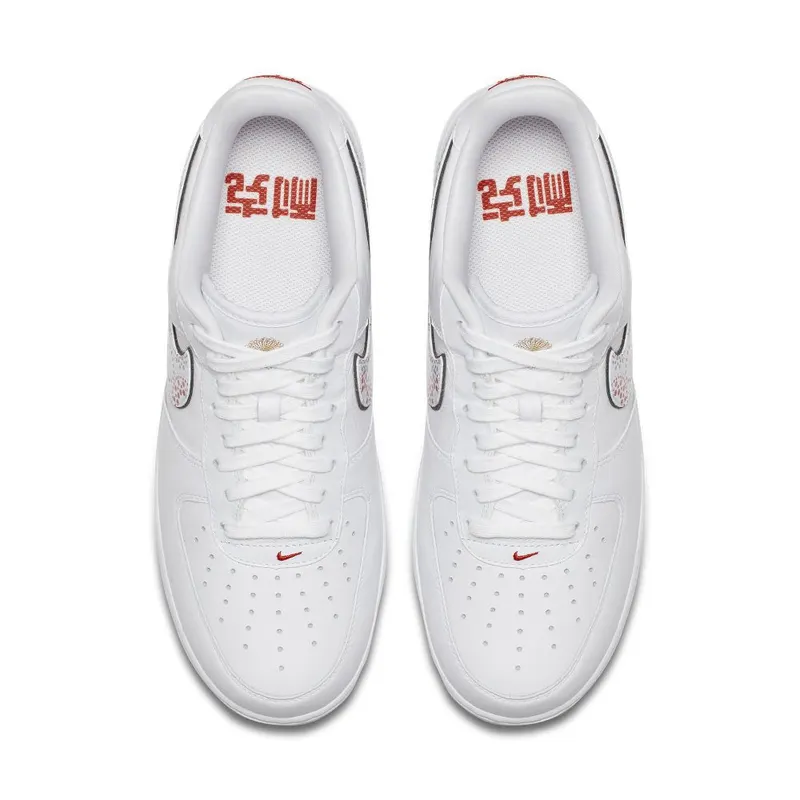 Nike Air Force 1 ’07 LNY ‘White & Habanero Red’ (AO9381-100)